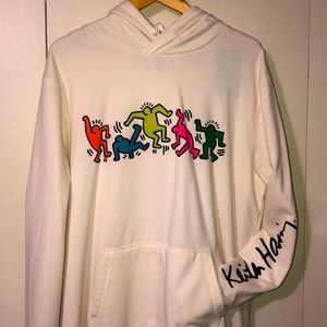 💯NWT Keith Haring Cream Colored Hoodie XXL/TTG